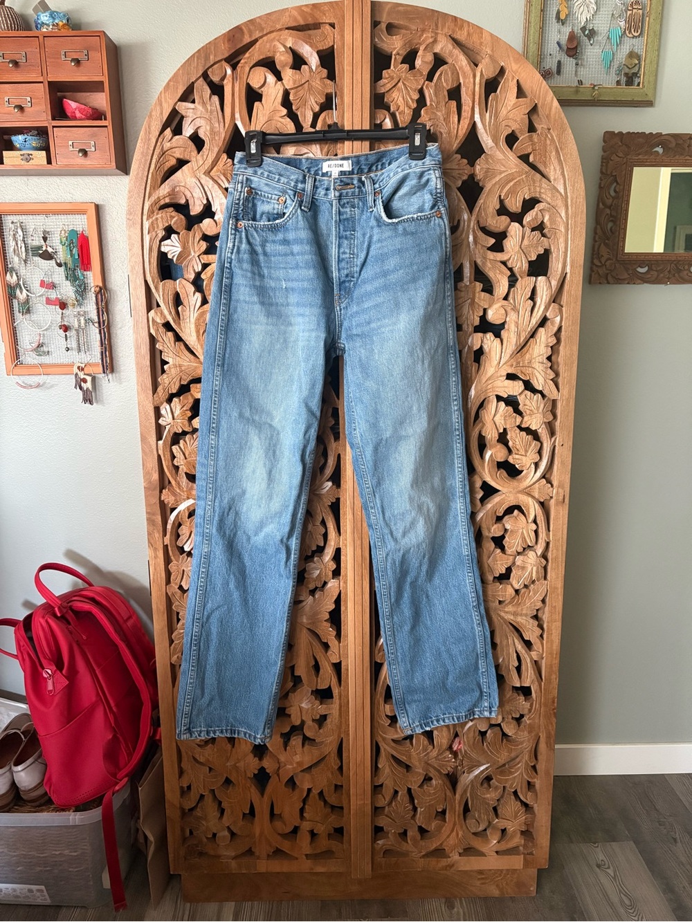 Re/Done Light Blue Straight Leg Women’s Jeans